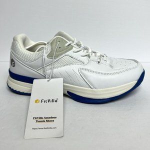 Fitville Mens Amadeus Sneaker White Size 8 EEEE